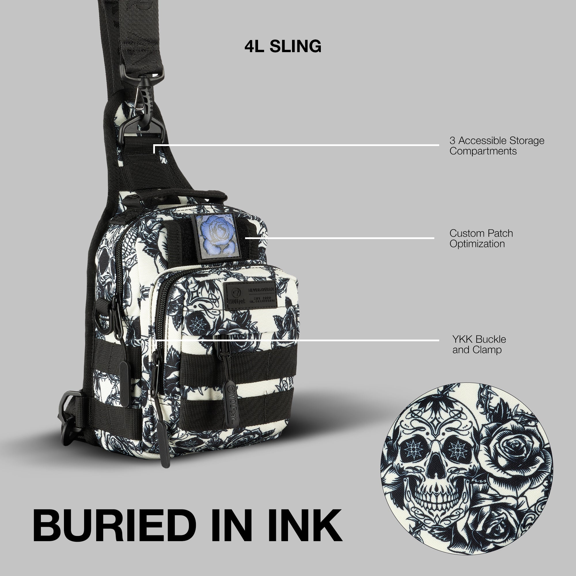 4L Mini Tactical Sling Bag Buried In Ink PREVIEW