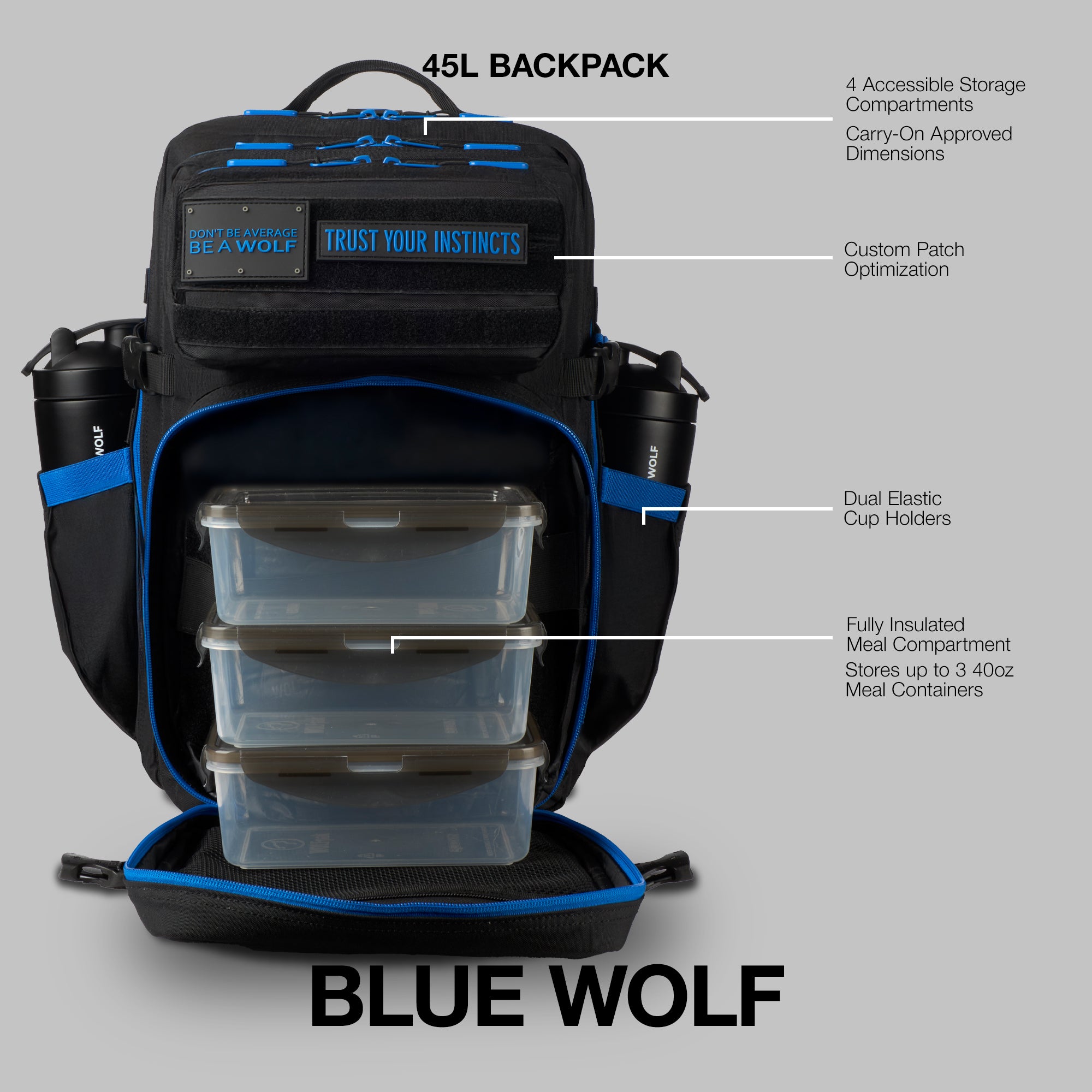 45L Blue Wolf Meal Prep Management PREVIEW