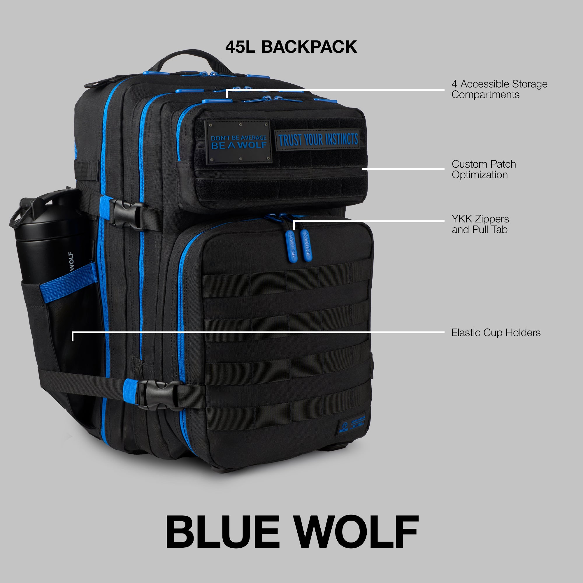 45L Backpack Blue Wolf