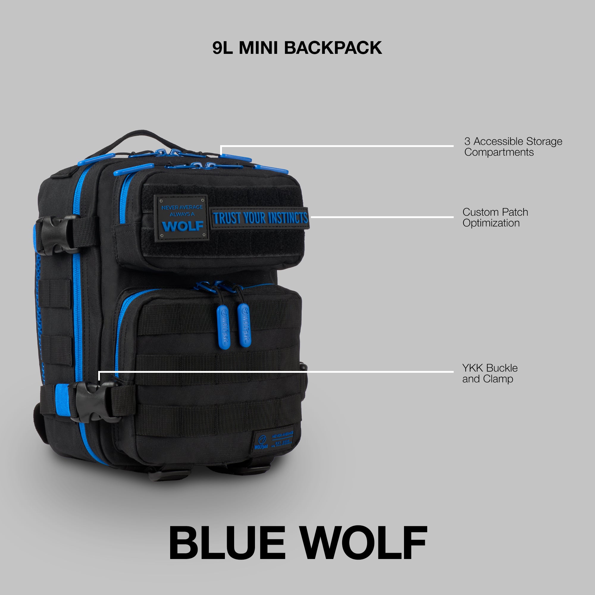 9L Backpack Mini Blue Wolf PREVIEW
