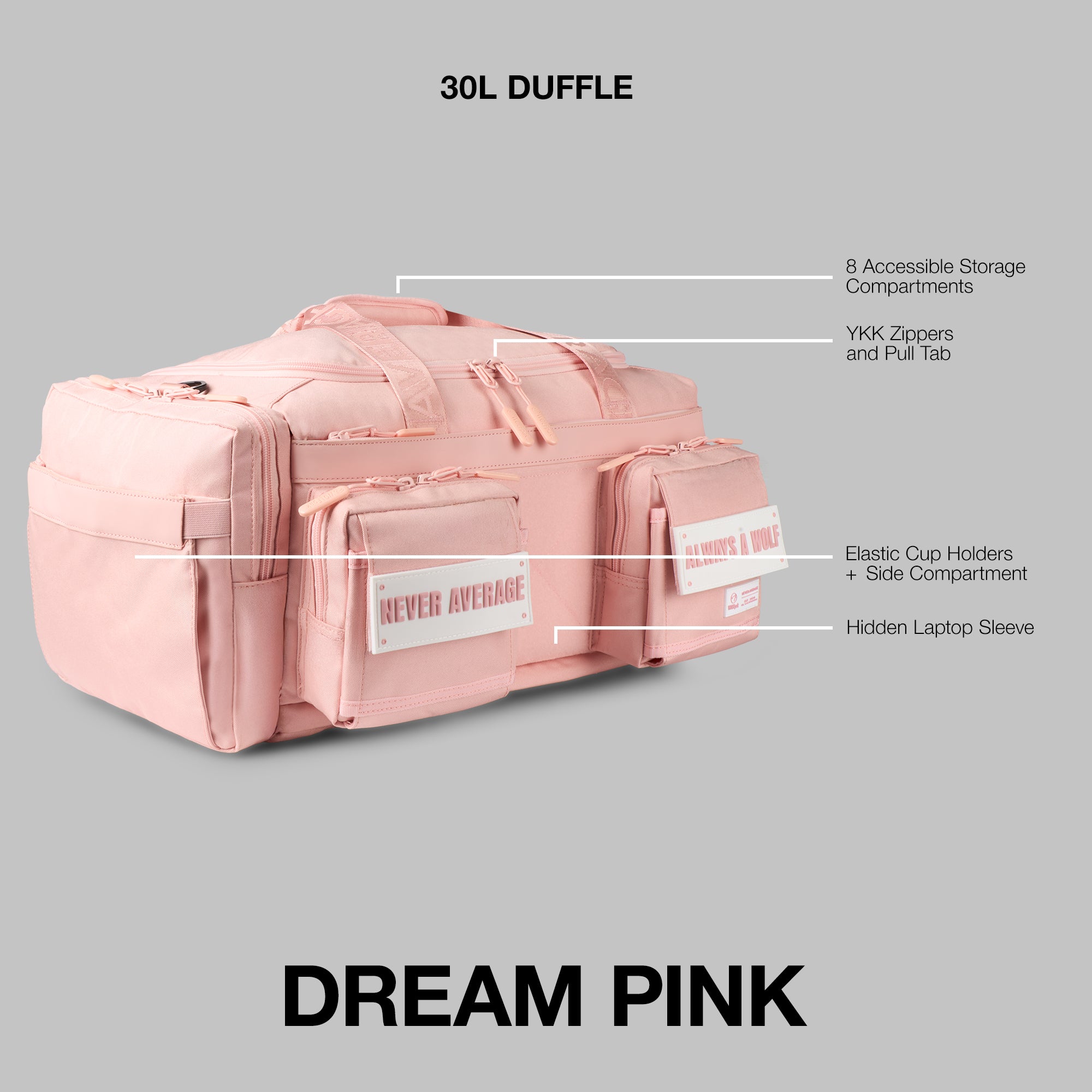 30L Perfect Duffle Bag Dream Pink