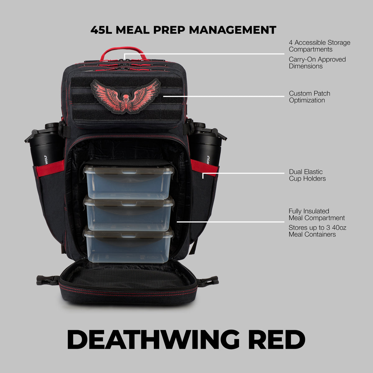 45L Deathwing Red Meal Prep Management