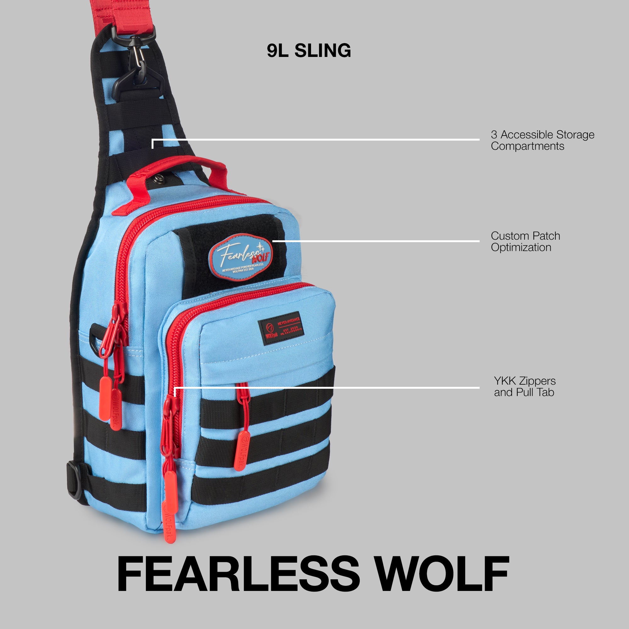 9L Tactical Sling Bag Fearless Wolf Preview