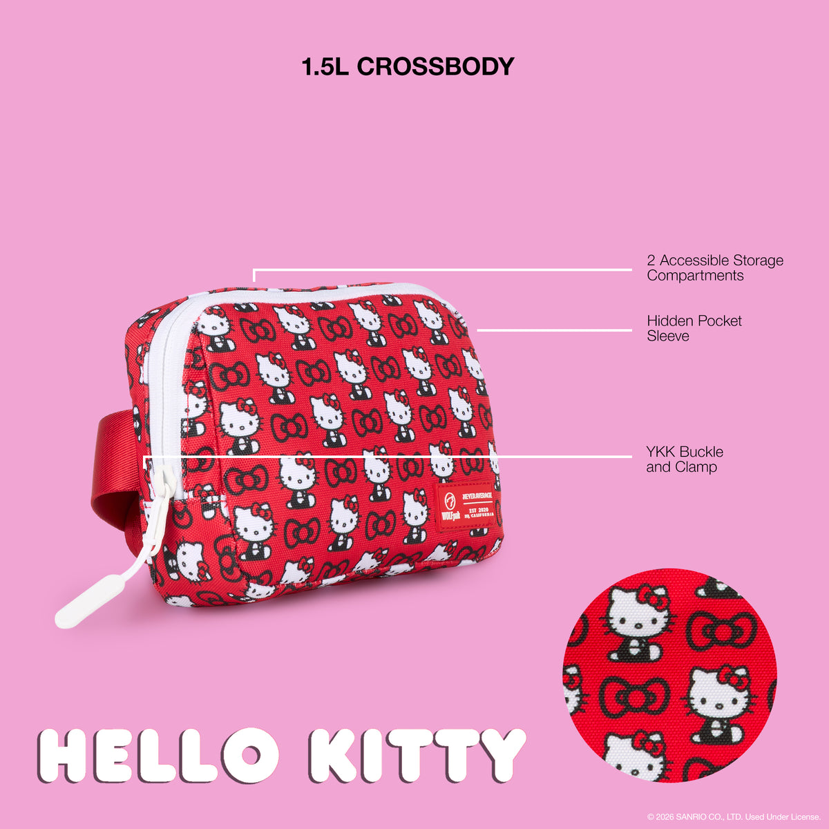 1.5L Crossbody Pack Hello Kitty