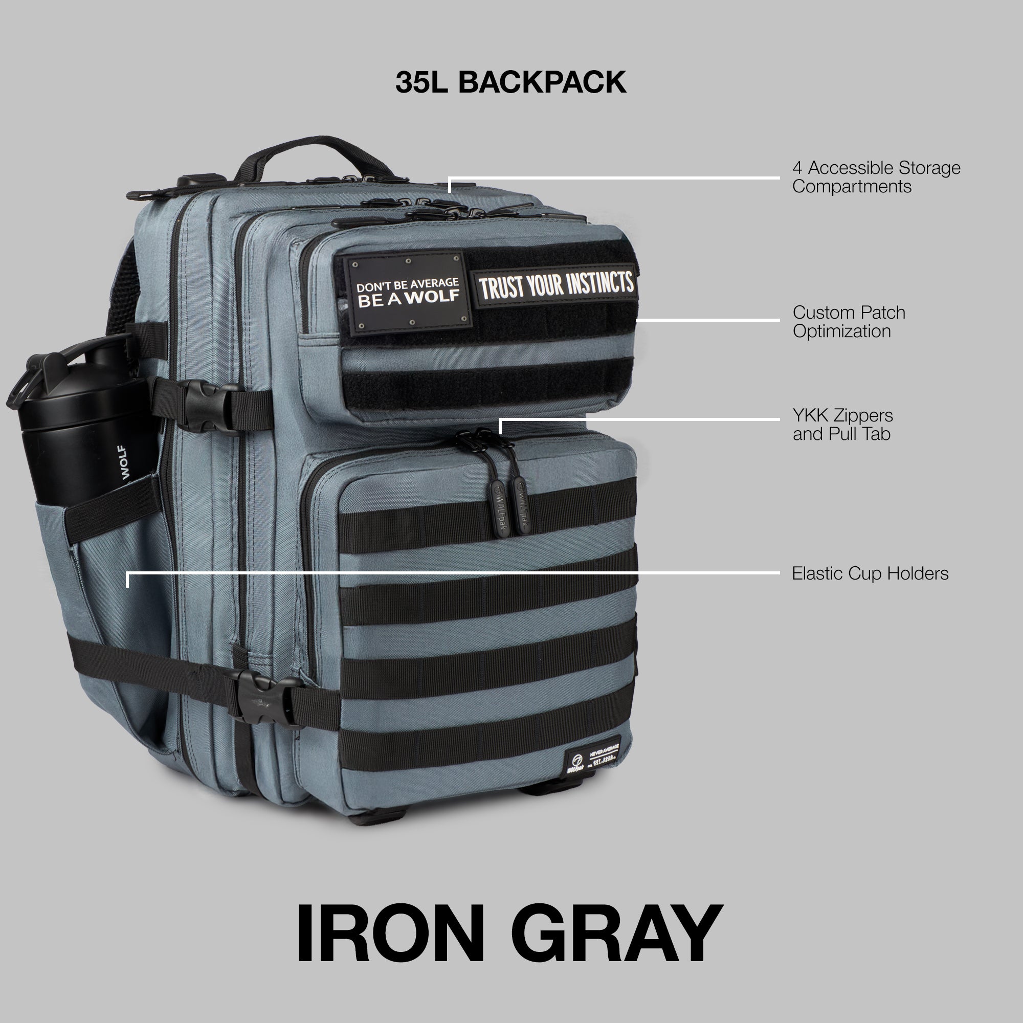 35L Backpack Iron Gray