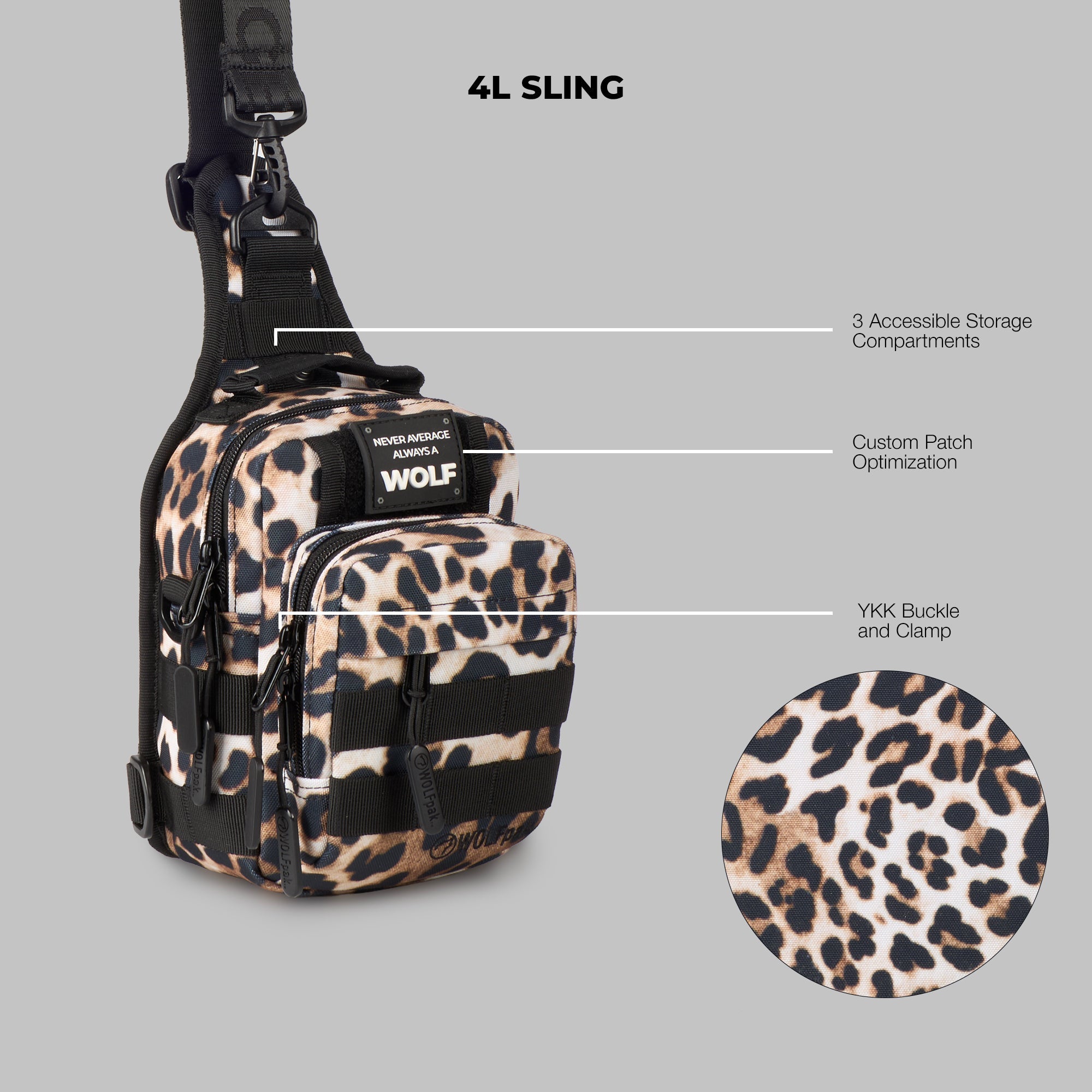 4L Mini Tactical Sling Bag Leopard