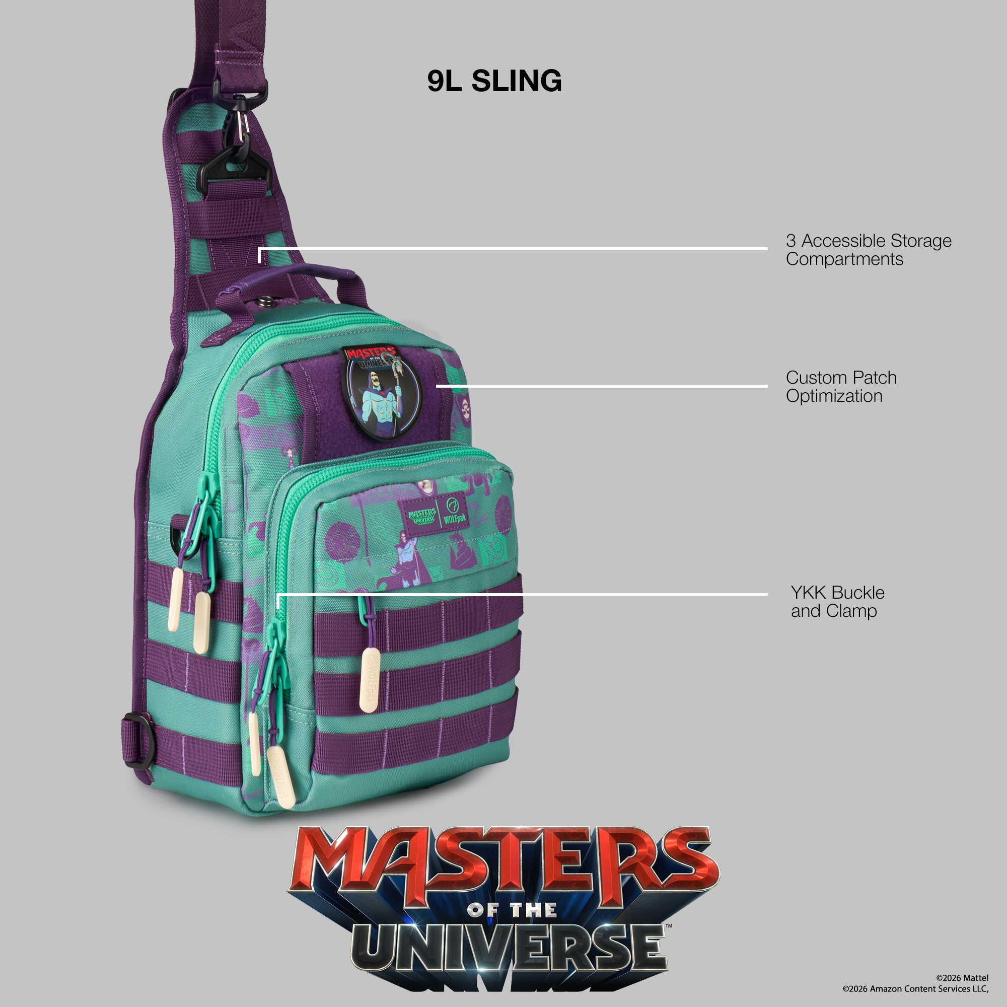 9L Tactical Sling Bag Masters of The Universe™ Skeletor