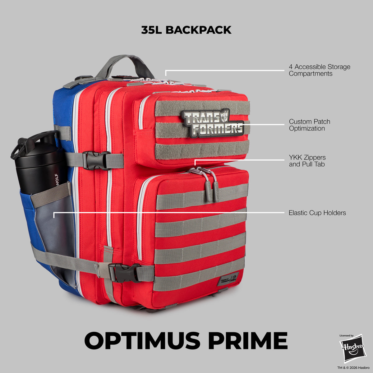 35L Backpack Transformers Optimus Prime