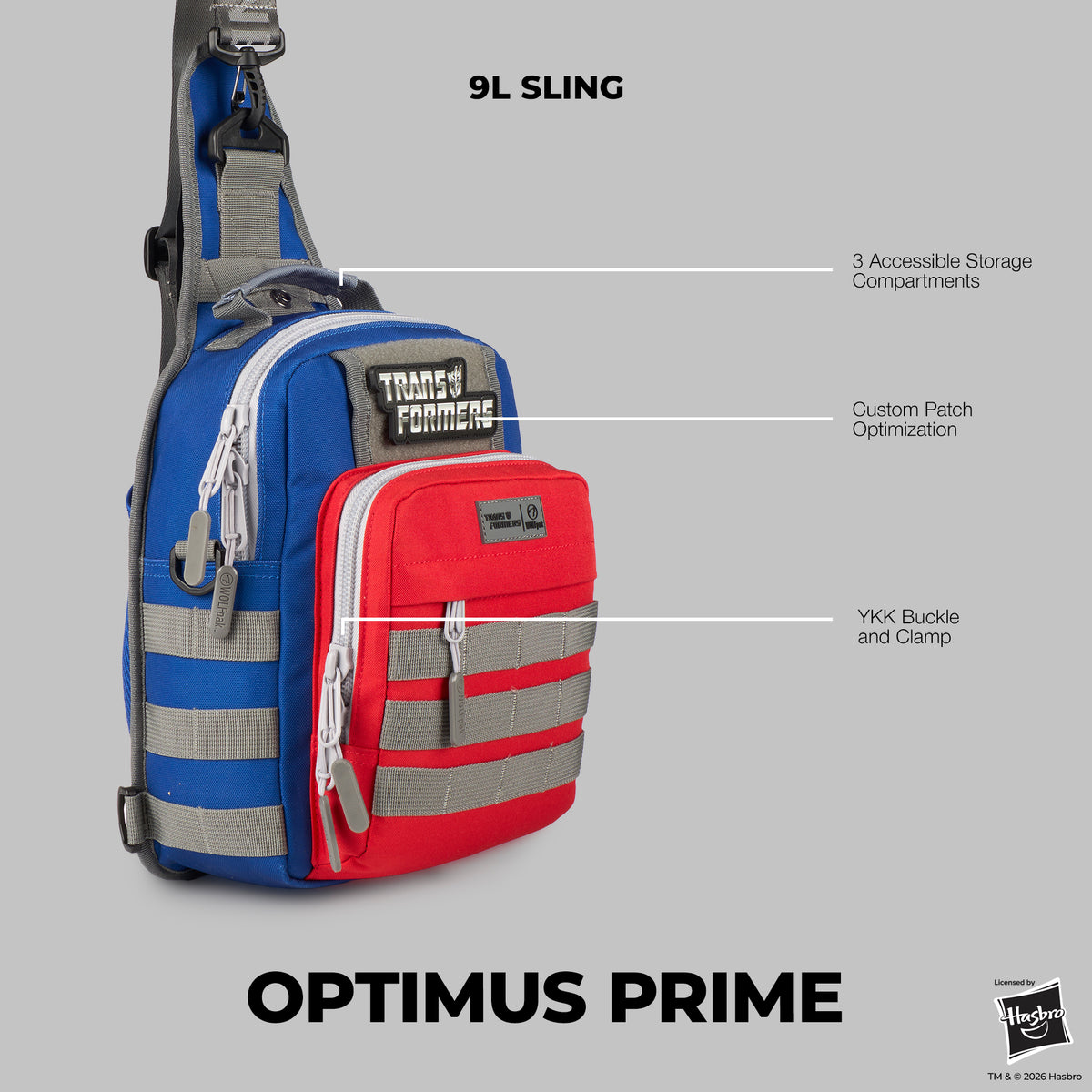 9L Tactical Sling Bag Transformers Optimus Prime