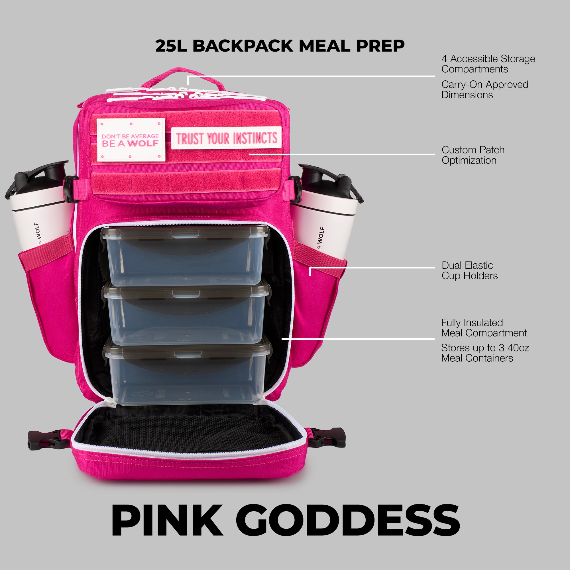 25L Pink Goddess Meal Prep Management