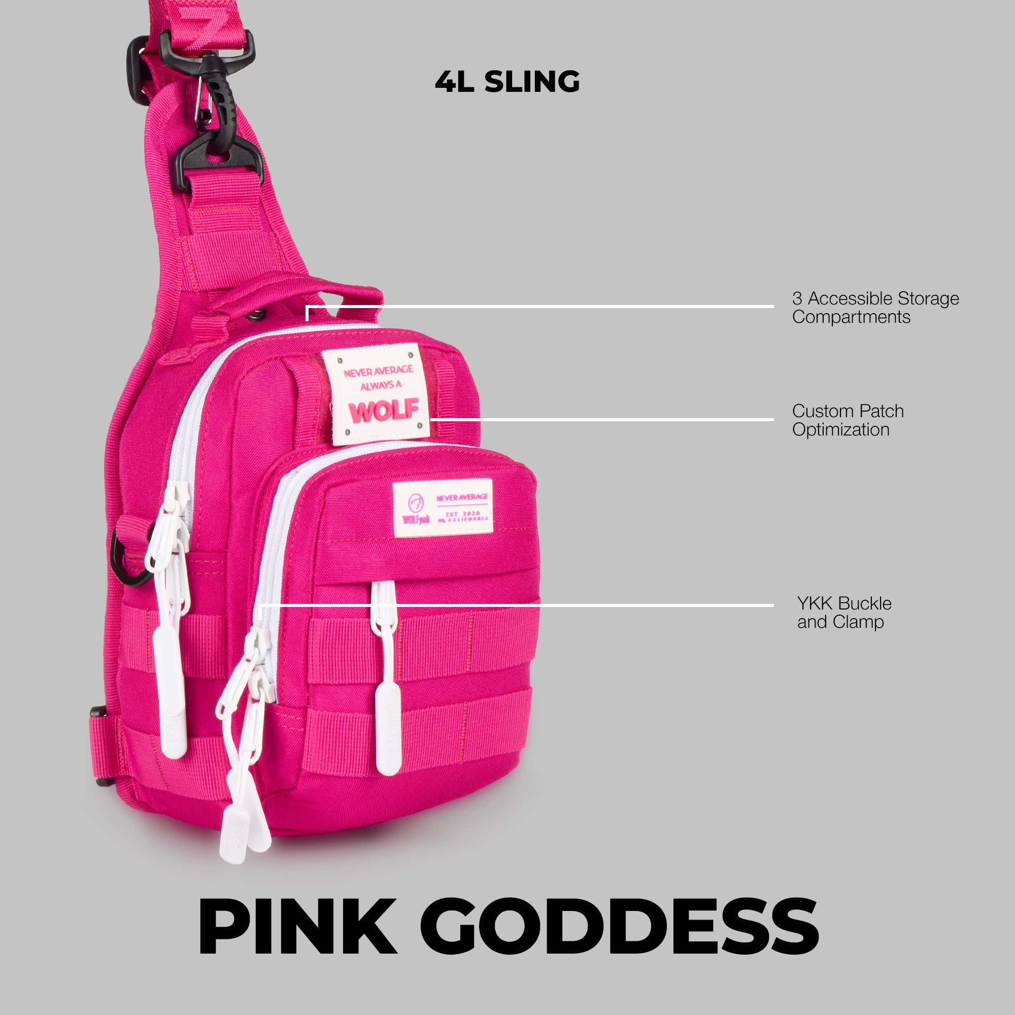 4L Mini Tactical Sling Bag Pink Goddess