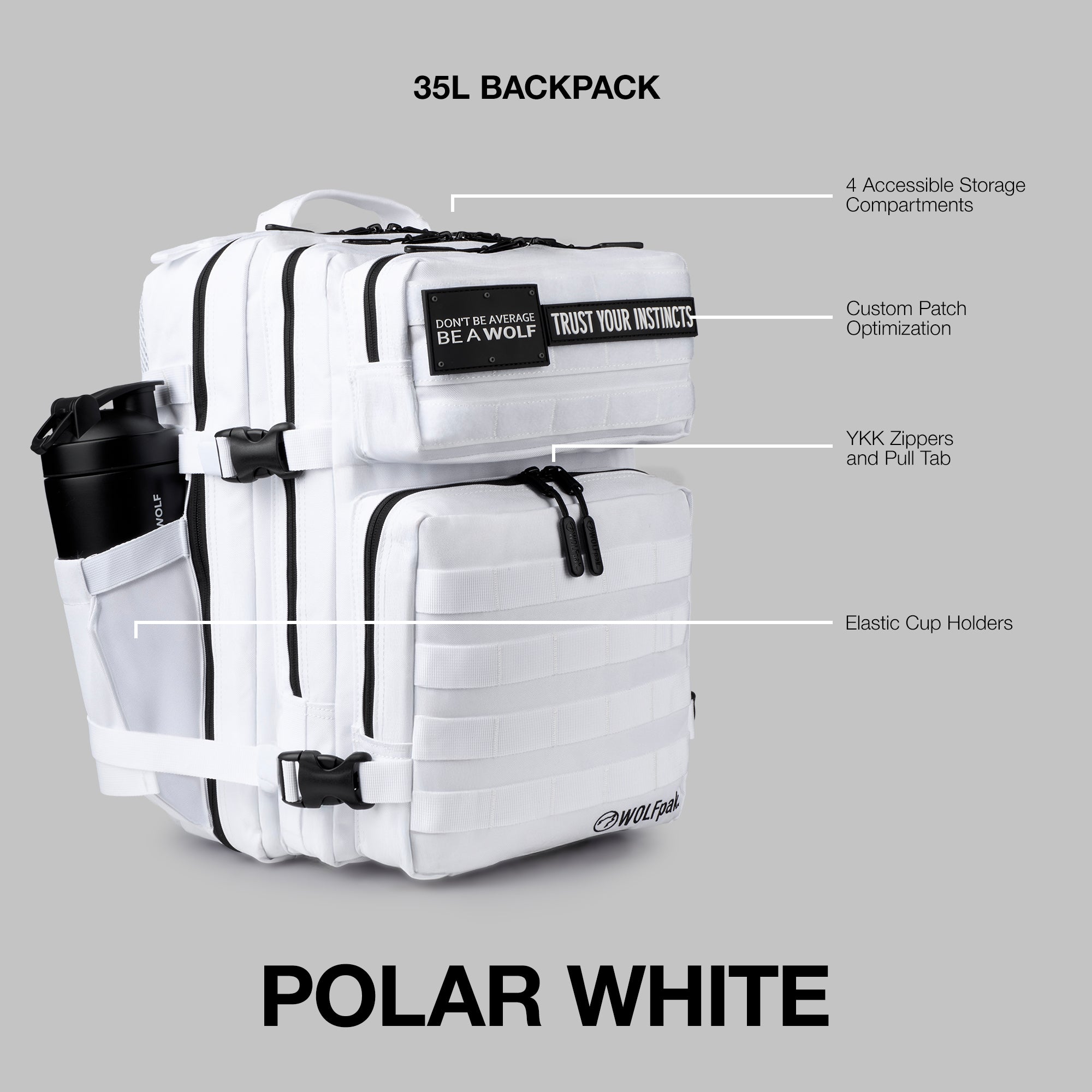Sac à dos 35L Blanc polaire
