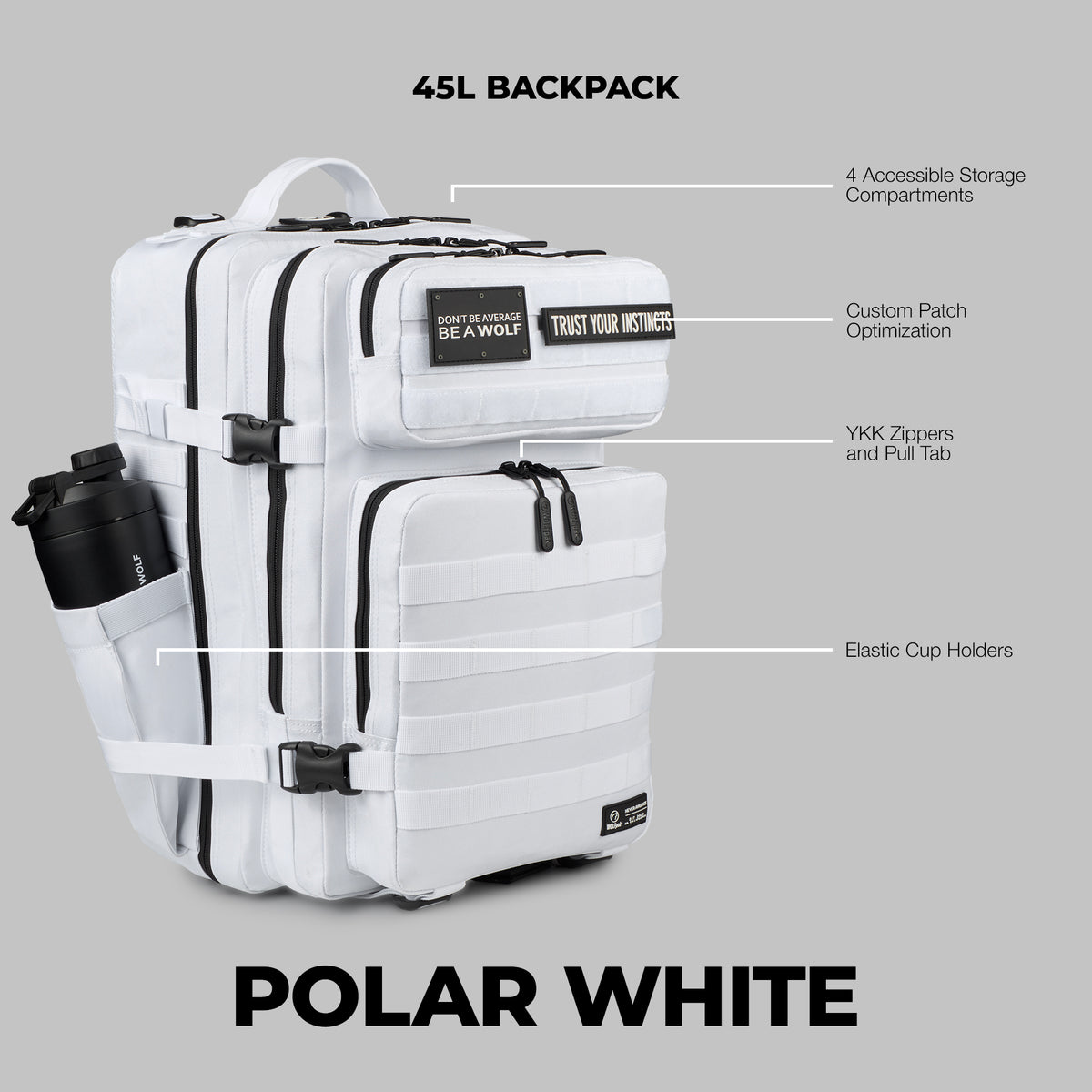 45L Backpack Polar White