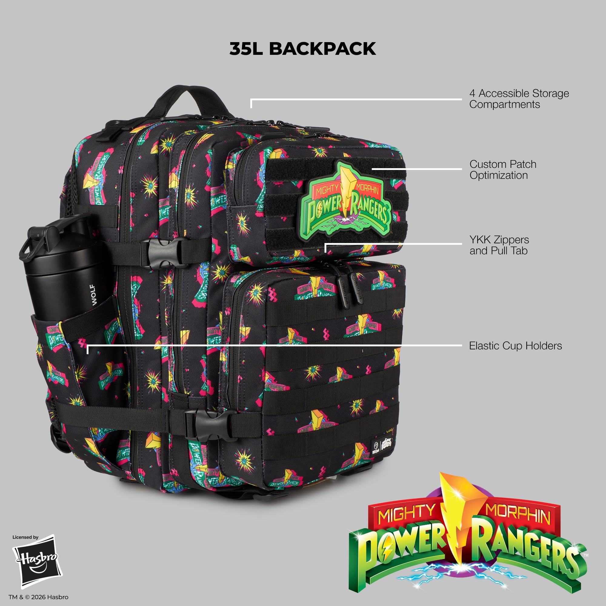 35L Backpack Power Rangers