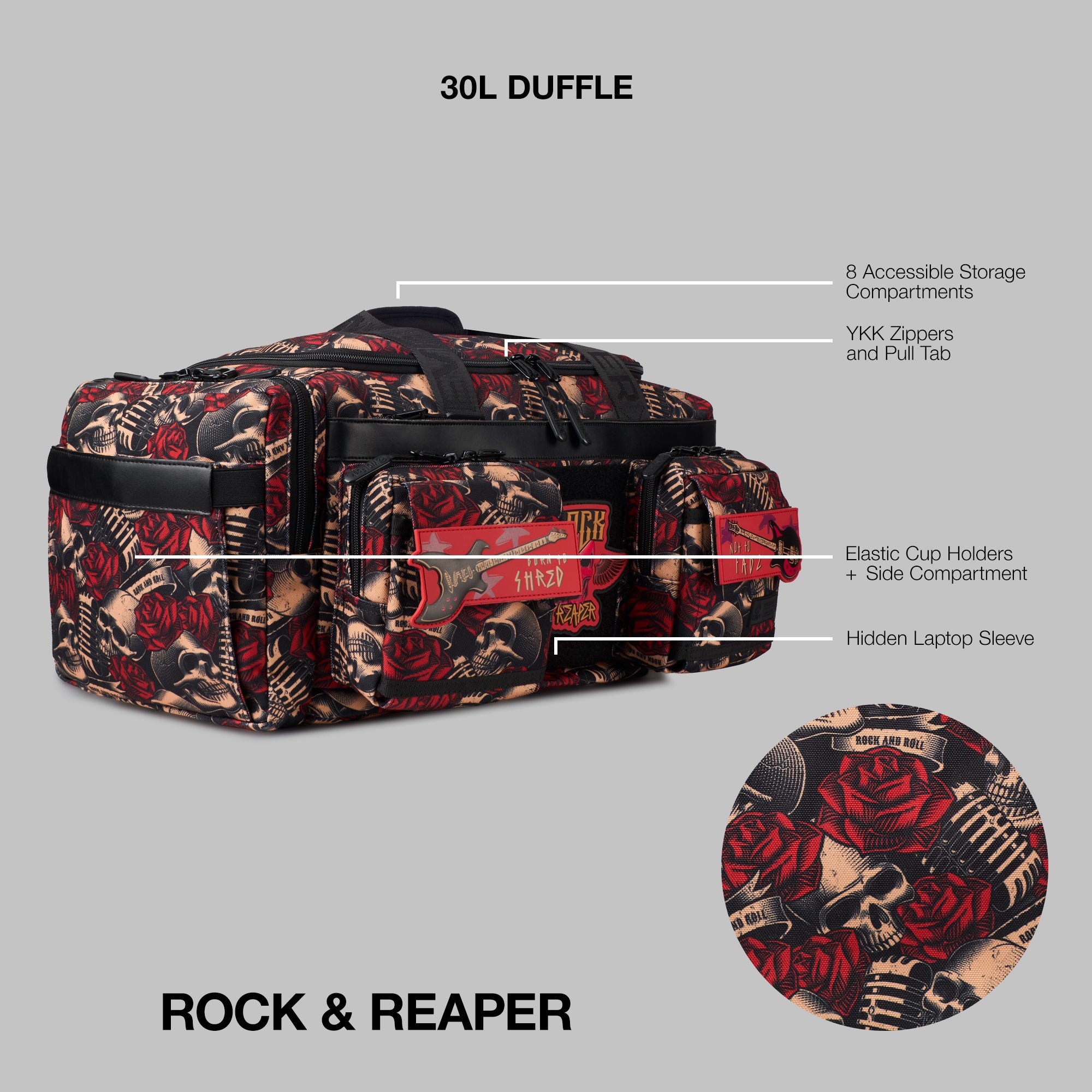 30L Perfect Duffle Bag Rock & Reaper PREVIEW