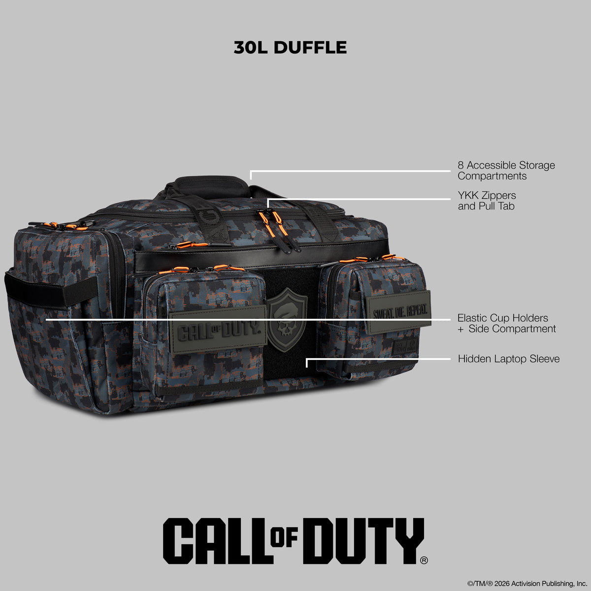 30L Perfect Duffle Bag Call Of Duty Slums