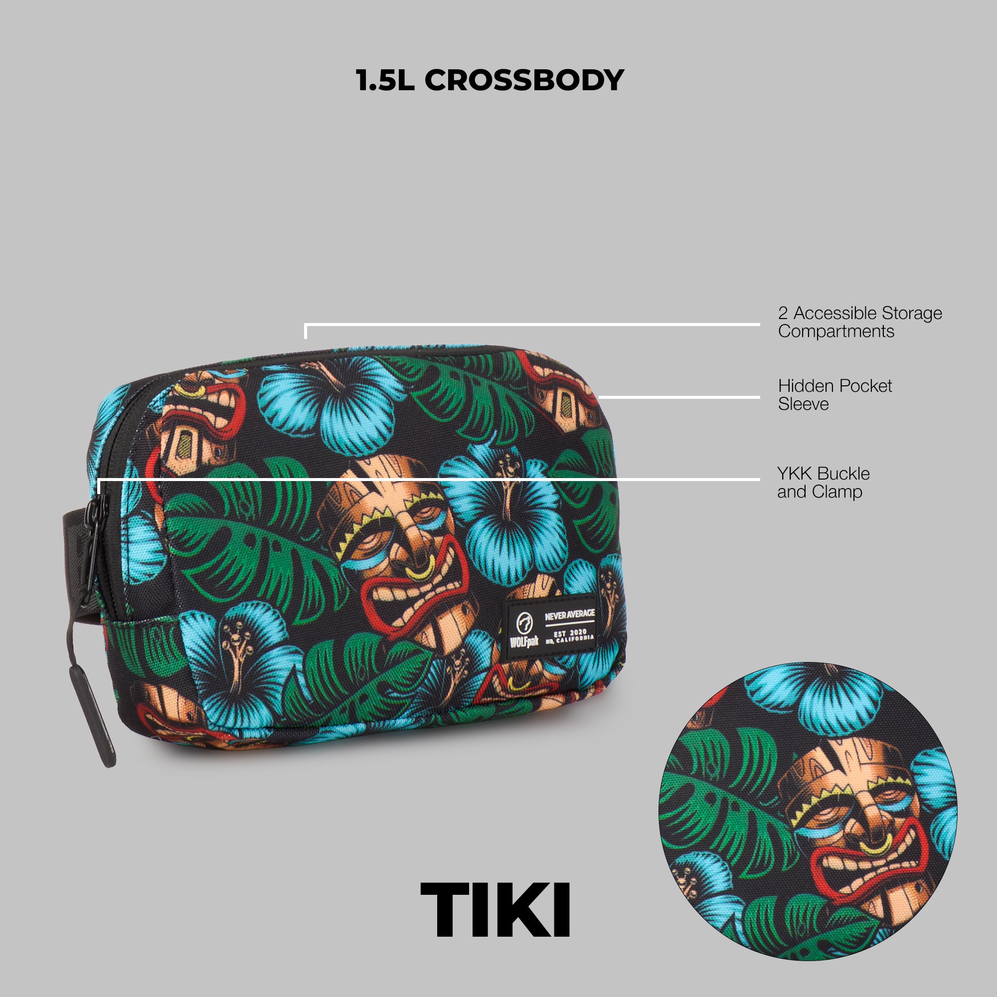 1.5L Crossbody Pack Tiki (Preview)