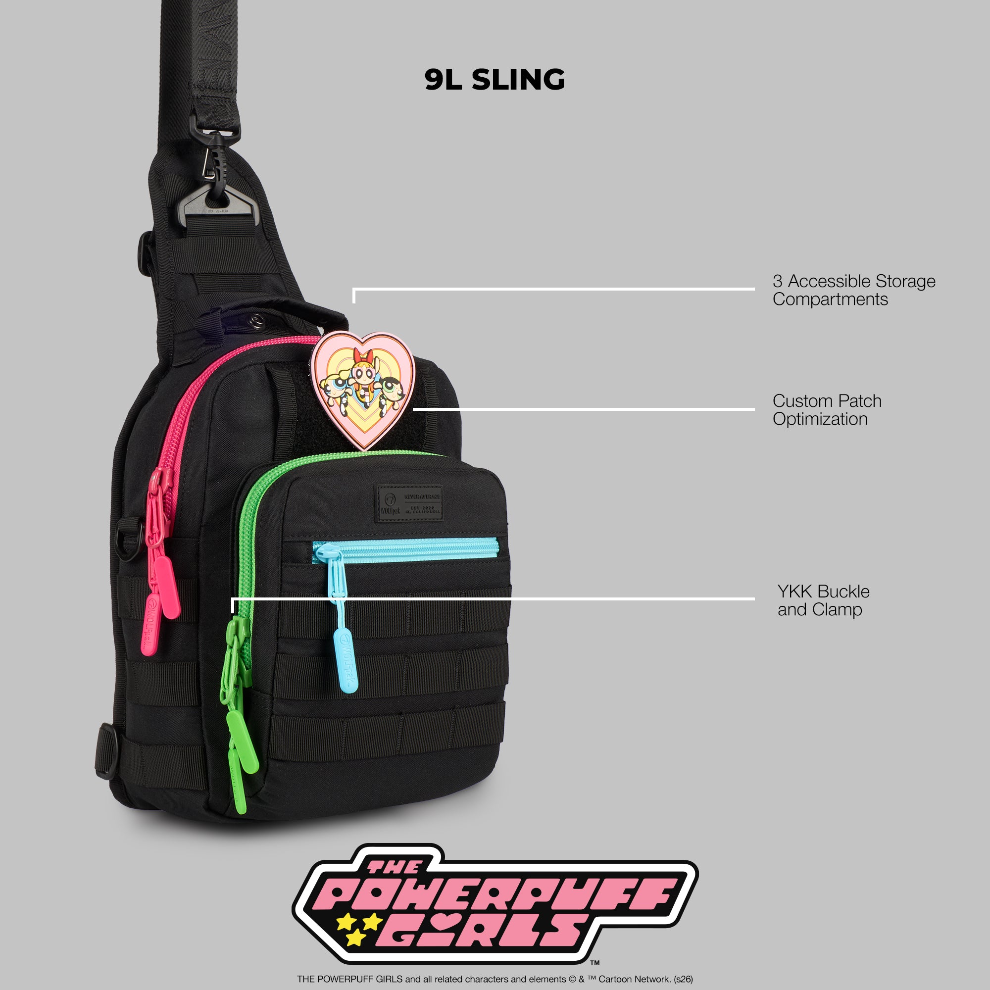 9L Tactical Sling Bag Powerpuff Girls