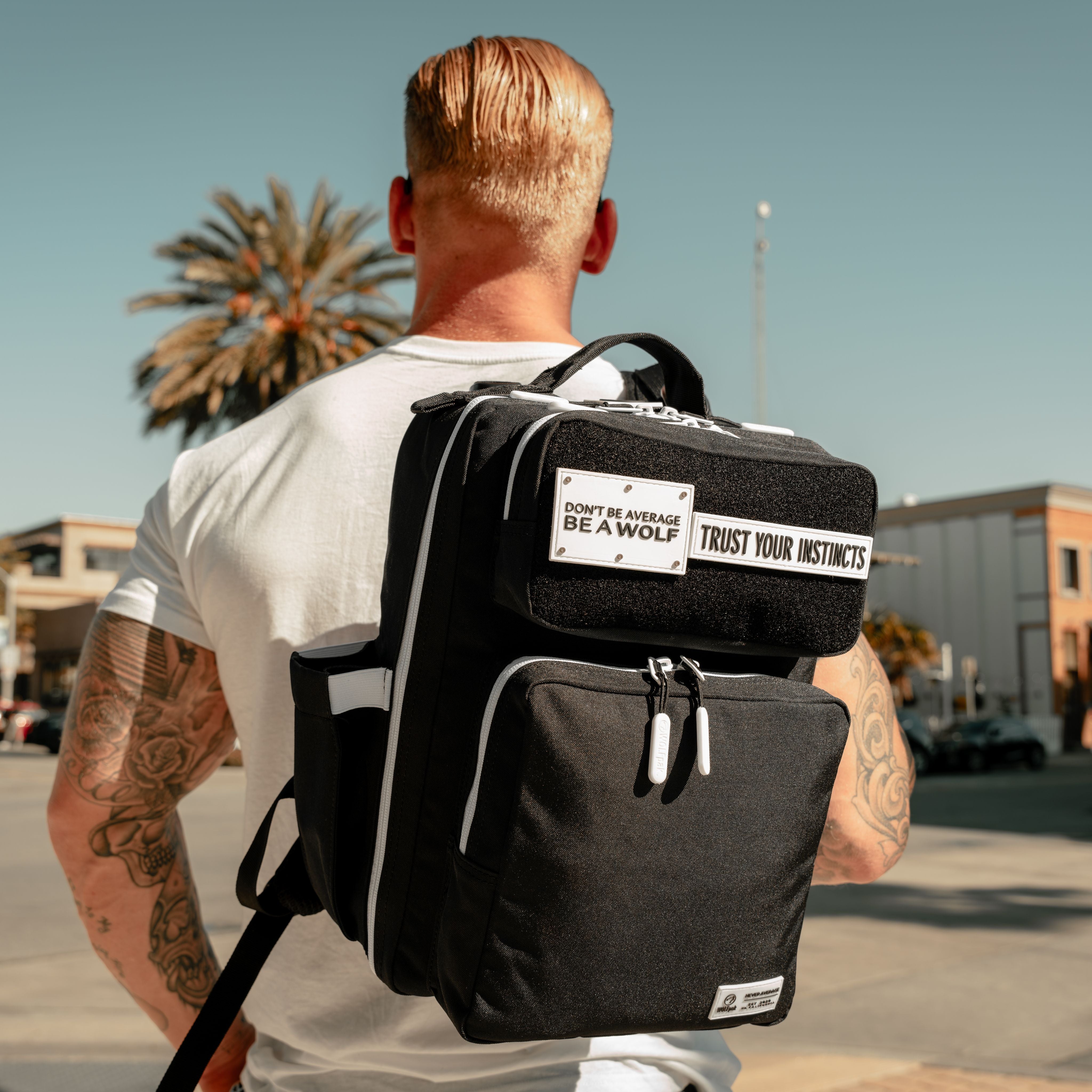 15L Backpack Alpha Black White Accents