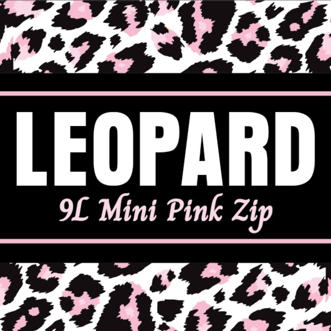 9L Backpack Mini Leopard Pink Zip