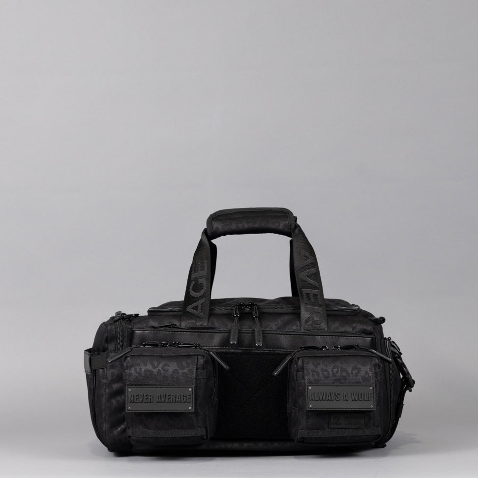 20L Mini Duffle Bag Black Leopard