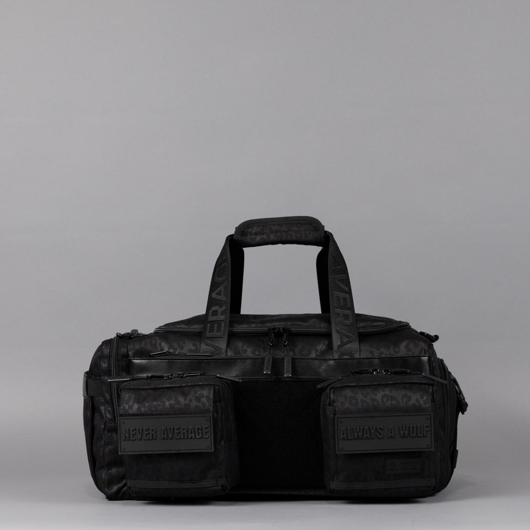 30L Perfect Duffle Bag Black Leopard