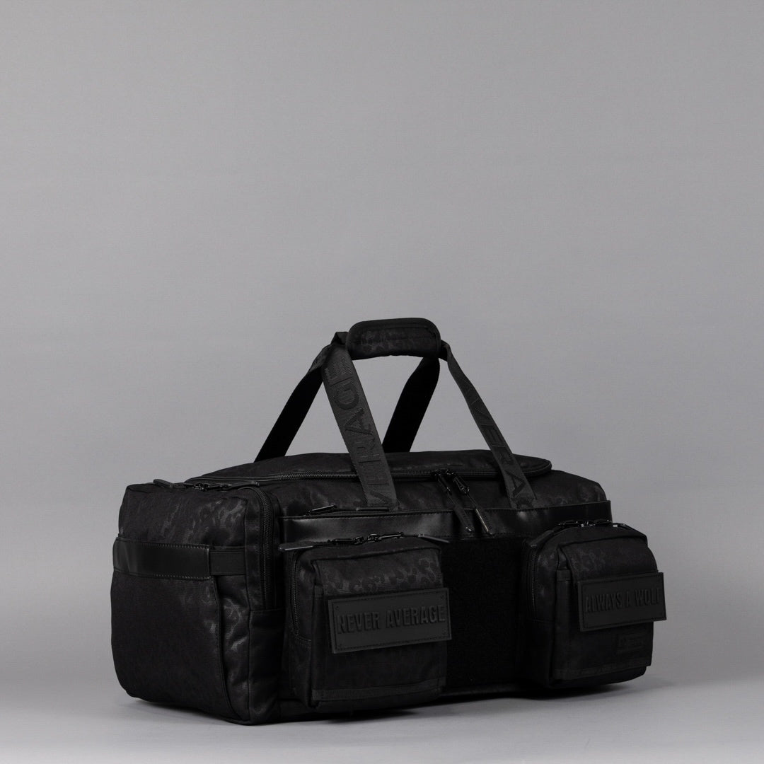 30L Perfect Duffle Bag Black Leopard