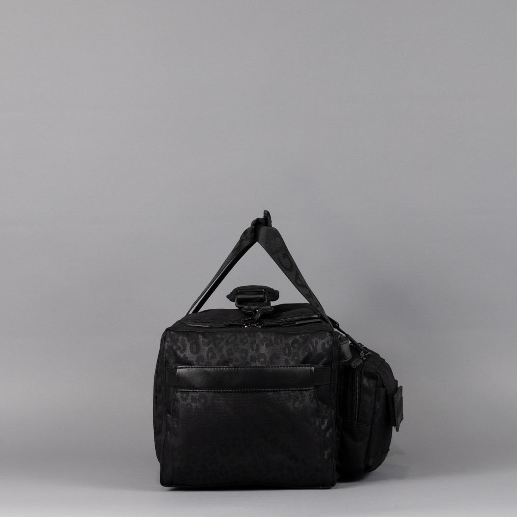 30L Perfect Duffle Bag Black Leopard