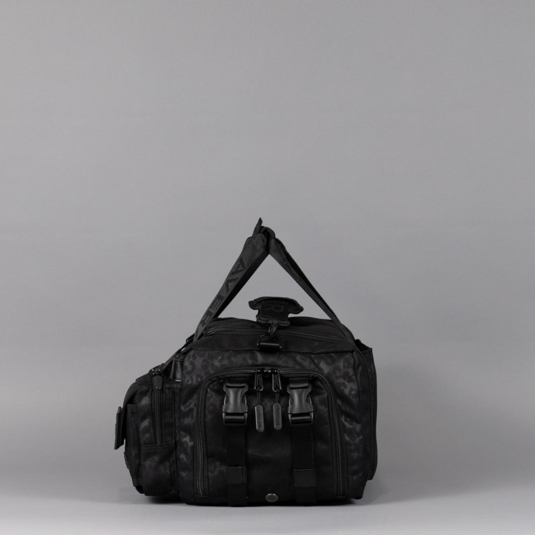 30L Perfect Duffle Bag Black Leopard