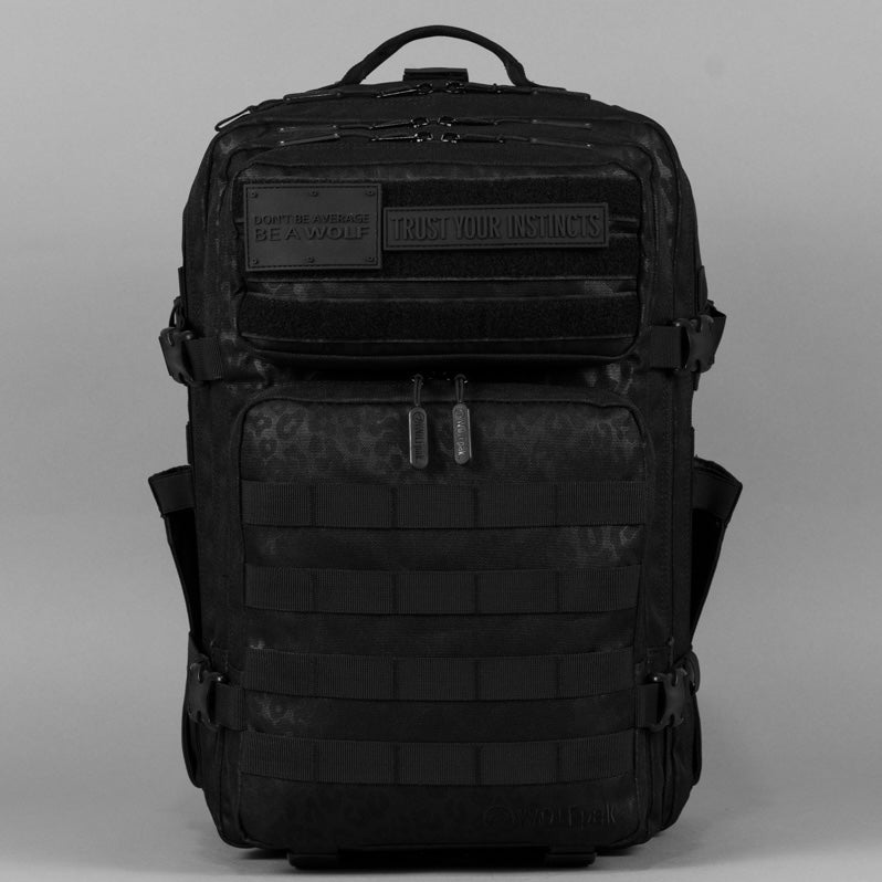 45L Backpack Black Leopard