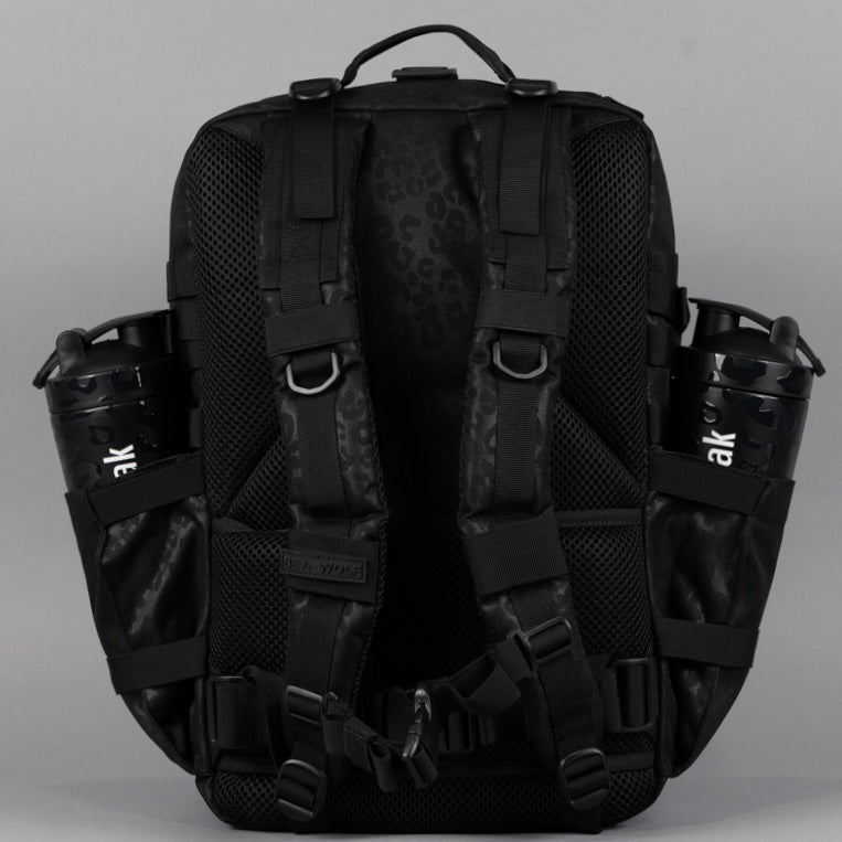 45L Backpack Black Leopard