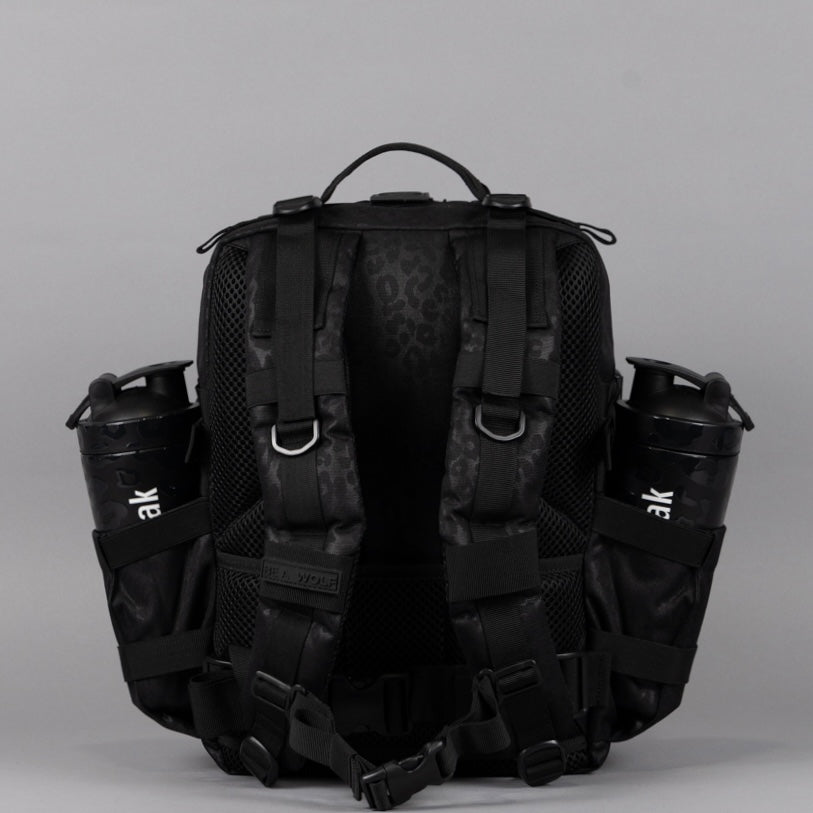 25L Backpack Black Leopard