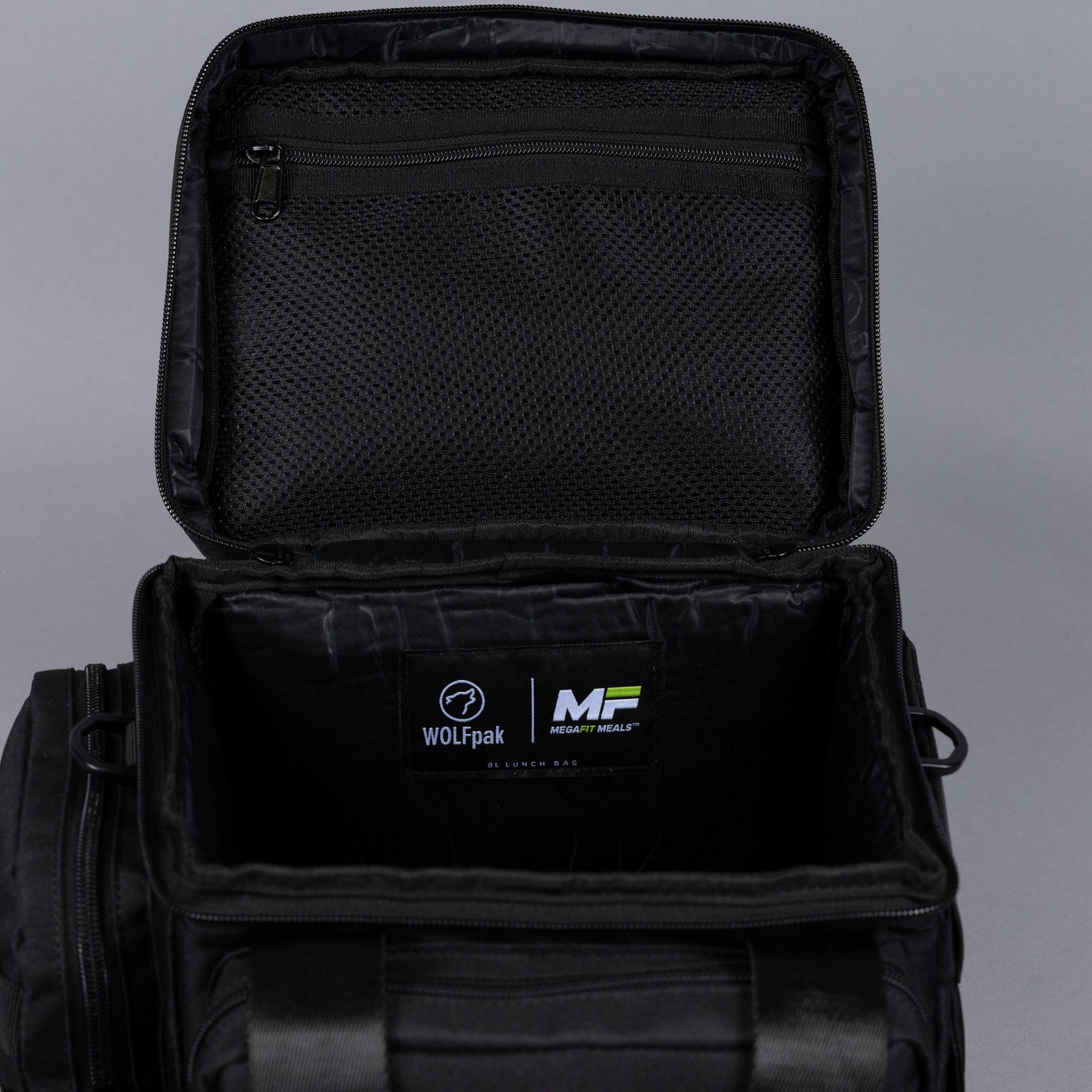 9L MegaFit Alpha Black Tactical Lunch Box