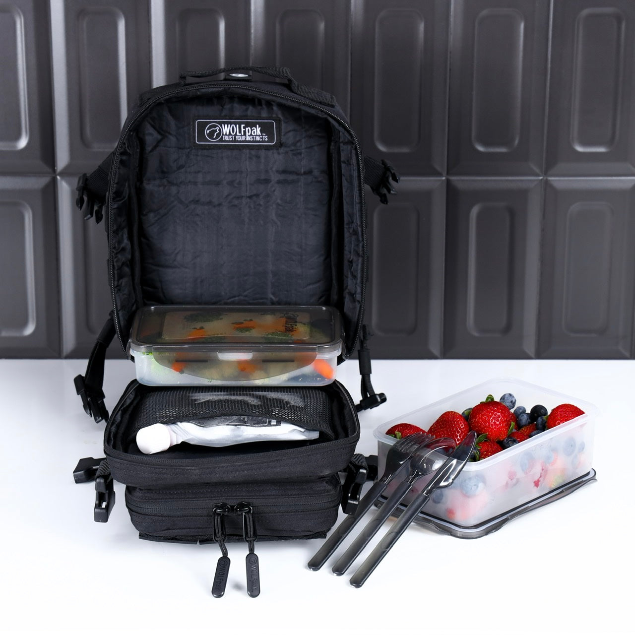 9L Mini Alpha Black Meal Prep Management Backpack
