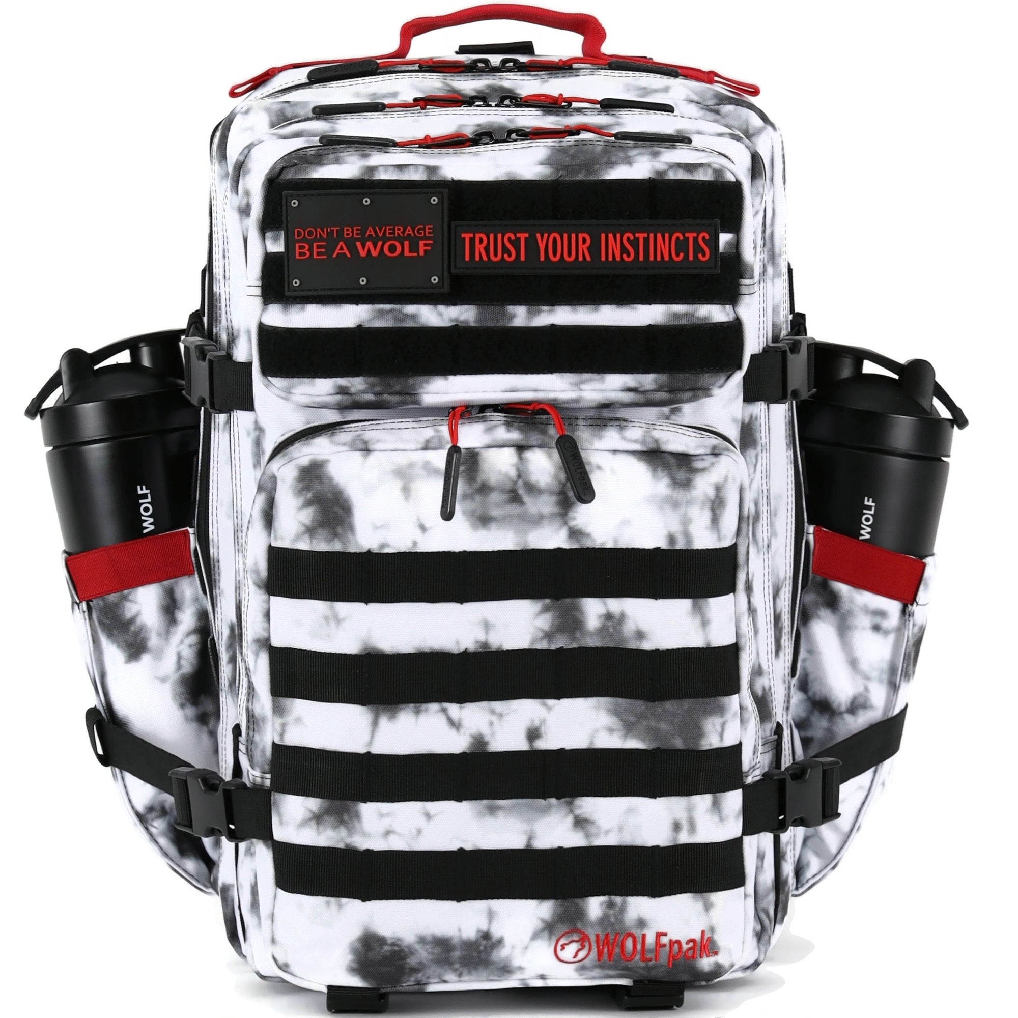 45L Backpack Tactical Timber Wolf Savage Red Edition w/ Cup Holders