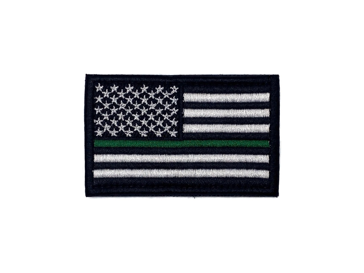 Military American Flag Green Stripe